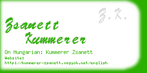 zsanett kummerer business card